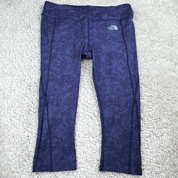 The North Face Pants - The North Face Pulse Capri Legging Blue Print